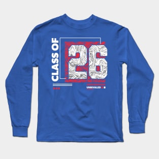 Class of 2026 Urban Streetwear // Graduation Class of '26 Red Long Sleeve T-Shirt